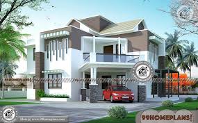 It uses a galvanized tile roofing that added sophistication to the exterior. 3d View Of House Plans 60 Double Storey Homes Plans Modern Designs
