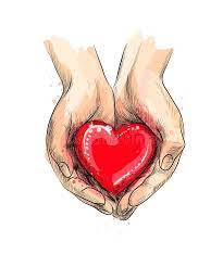 Female Hands Giving Red Heart From A Splash Of Watercolor Hand Drawn Sketch Vector Ill Valentines Illustration Valentines Day Drawing Love Heart Illustration
