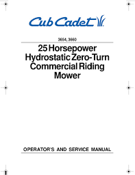 Maybe you would like to learn more about one of these? Cub Cadet 3654 3660 Operator S And Service Manual Pdf Download Manualslib