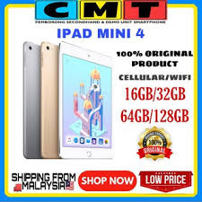 Ipad mini features a thin, light and portable design that makes it. Apple Ipad Mini 4 128gb Original 90 New Apple Ipad Mini4 Cellular 100 Original Used Ipad Mini5 Shopee Malaysia