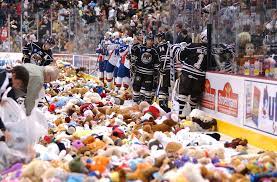 Hershey Bears Staff Clean Up Over 12 497 Stuffed Animals That Were Thrown Onto The Ice After The Hershey Bears Scored Th Hershey Bears Bears Score Hockey Teams