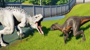 I make dinosaur battle video! Indoraptor Vs Indominus Rex Jurassic World Evolution Youtube