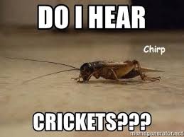 Find the newest crickets meme. Crickets Chirping Memes