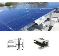Aluminum end clamps for frameless solar panel mounting