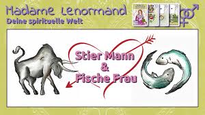 Ein monogamer fisch kann dagegen gut zu einem stier passen, bringt er doch etwas abwechslung und neue ideen in das leben des stieres hinein. Stier Mann Fische Frau