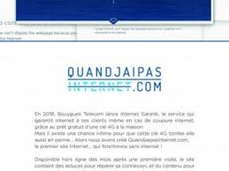 La panne est désormais réparée. Bouygues Telecom Quandjaipasinternet Betc Adforum Com