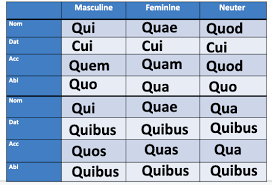 latin grammar qqq diagram quizlet