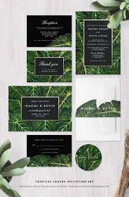 Chic Modern Tropical Wedding Invitations Pretty Wedding Paper Wedding Invitations Leaves Tropical Wedding Invitations Pretty Wedding Invitations