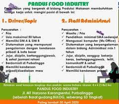 Lowongan kerja pekerjaan usia 50 tahun, pekerjaan usia 50 tahun jobs. Lowongan Kerja Pandus Food Industry Februari 2020