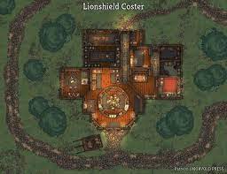 Phandalin Buildings Lionshield Coster 31 X 24 Battlemaps Pathfinder Maps Dungeon Maps Dungeon Master S Guide