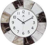 Infinity Instruments Marble-Look Wall Clock 15591ST-4340
