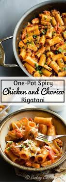 Penne pasta (36%) durum wheat semolina, tomato cacciatore sauce (36%) [crushed tomatoes (tomatoes (14%), tomato juice. One Pot Spicy Chicken And Chorizo Rigatoni Dinnerrecipes Pasta Chicken Chickendinner Recipes Chorizo Recipes Dinner Pasta Recipes Food Dishes