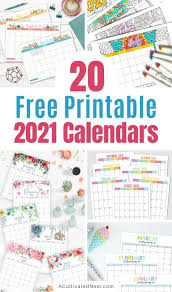 Keep track of your birthdays. 20 Free Printable 2021 Calendars A Cultivated Nest