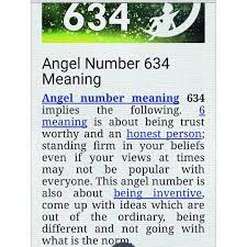 Angel Number 634symbolism Shows That Ur Honest Daily Engagements Proper Structures Determination Have Not Gone Unnoticed Ur Good Listener Go Getter Beliefs