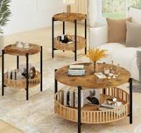 Conjunto de mesa de centro para sala de estar, mesa redonda ...