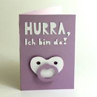 Ein großes und ein kleines rechteck aus zwei unterschiedlichen papieren zuschneiden. Bastelanleitung Fur 3d Karten Schnullerkarte Zur Geburt Basteln