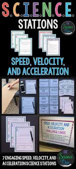 Speed Velocity And Acceleration S C I E N C E Stations Distance Learning Teaching Middle School Science Middle School Science Activities Acceleration