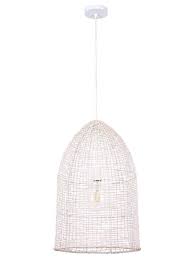 Beacon lighting white rattan pendant. Coral 1 Light Large Pendant In White Beacon Lighting