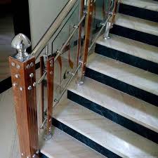 Traditional handrails are shaped classic designs from early america. Stainless Steel Designer Ss Wood Post Railing Rs 200 Square Feet As Trader Id 19781193562
