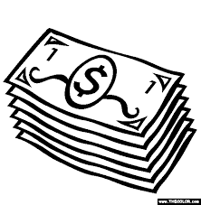 Here's a fantastic learning tool that will provide hours of fun for kids, with little else needed except a box of crayons! Paper Money Coloring Page Free Paper Money Online Coloring Coloring Pages Super Coloring Pages Online Coloring
