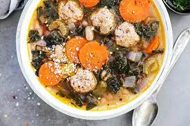 Chicken Meatball Soup Floating Kitchen Receta Recetas