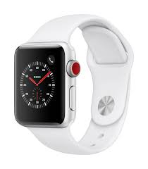 Apple Watch Series 3 Gps Cellular 38mm Sport Band Aluminum Case Silver White Walmart Com Buy Apple Watch Apple Watch Silver Apple Watch Series 3