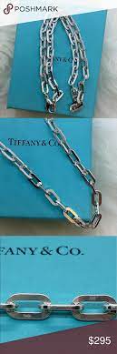 Tiffany Co Flat Oval Link Necklace 15 5 Silver Link Necklace Womens Jewelry Necklace Tiffany Co