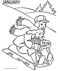 Winter Coloring Pages January Sledding 07 Christmas Coloring Pages Printable Christmas Coloring Pages Coloring Pages Winter