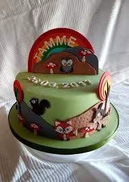 Tier Wald Torte Torte Kindergeburtstag Baby Geburtstag Kindertorte