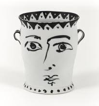 Sold at Auction: Edward Eberle, Edward Eberle Porcelain Terra Sigillata  Face Vase 1992