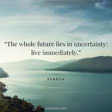 The Whole Future Lies In Uncertainty Live Immediately Seneca Stoic Stoicism Seneca Dailystoic Stoic Quotes Stoicism Quotes Philosophy Quotes