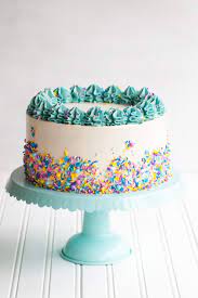 28 easyish ways to actually make your cakes look professional funfetti cake simple birthday cake savoury cake