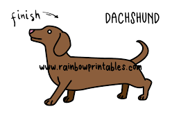 1300x1300 black line cute dog head. How To Draw A Cute Cartoon Dachshund Dog Easy Step By Step For Kids Rainbow Printables