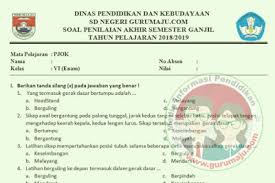 Soal penjaskes pjok kelas 6 sd mi semester 1 kurikulum 2013 soal pjok kelas vi semester ganjil dan kunci jawaban tahun ajaran 2020 2021 soal penjas sd mi k13. Soal Uas Pas Pjok Kelas 6 Semester 2 K13 Revisi 2018 Guru Maju