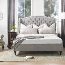 Zinus cool touch comfort gel 8 inch medium tight top full hybrid mattress. Light Grey Tufted Bed Wayfair