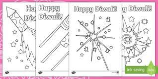 Bank of colouring/coloring activities for children, kids, toddlers, preschoolers, adults. Diwali Fireworks Colouring Page Teacher Made