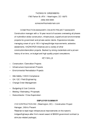 Here are some examples of standout project manager resume headlines: Construction Manager Resume Sample Pdf Format E Database Org