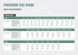 pinewood size guide men and women nordic outdoor