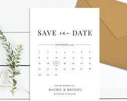 Calendar Save The Date Template Calendar Invitation Printable Unique Save The Da Save The Date Templates Fine Wedding Invitations Save The Date Invitations