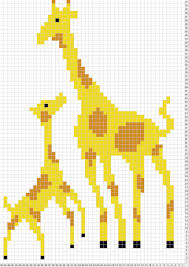 Giraffes Cross Stitch Animals Knitting Charts Cross