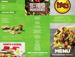 Menu For Moes Southwest Grill In Troy New York Usa