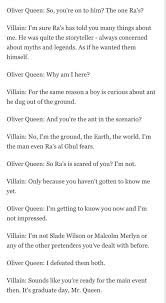 The Script For Damien Dhark Audition Have Some Possible Dialogues For Arrow Season 4 Acting Scripts Acting Monologues Monologues