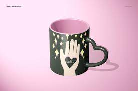 Download Heart Shaped Handle Mug Mockup Set On Behance