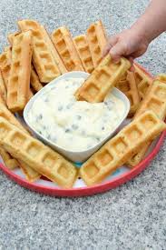 Waffle Sticks With A Cannoli Dip 3 Waffle Maker Recipes Pampered Chef Recipes Pancakes On A Stick
