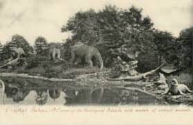 We take a look at what the park is like today, nearly 150 years after the crystal palace was built. Reproduction Of Postcard Of Early Dinosaur Sculptures At Crystal Palace Park In Sydenham The Full Size Models Were Constr Crystal Palace Giclee Print Crystals