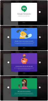 New Google Hangouts Onboarding Slider