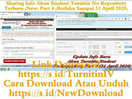 Sharing Info Akun Student Turnitin No Repository Terbaru New Berlaku Sampai 31 April 2020 By Olah Data Semarang Wa 085227746673 Melayani Jasa Olah D Di 2020 Statistika