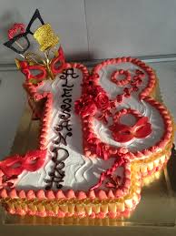 Number18 Cake Carnival Torta Forma 18 Tema Carnevale Decorazione Panna Tortas Comida Formas