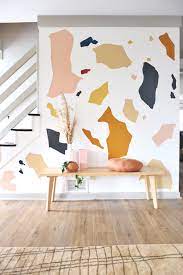 Terrazzo Wall Decorating With Terrazzo With A Diy Tutorial For A Terrazzo Wall Mural Terrazzodesign Interior Murals Wall Decor Living Room Terrazzo Wall