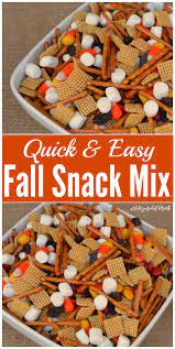 Quick Easy Fall Snack Mix The Resourceful Mama Fall Snack Mixes Fall Snacks Snack Mix Recipes